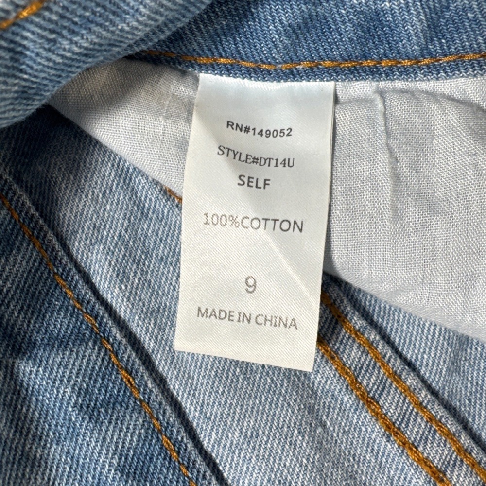 Women's Oversized Denim Cargo Light Wash Blue Jeans Pants Size 9 Cotton NWOT - Picture 8 of 9